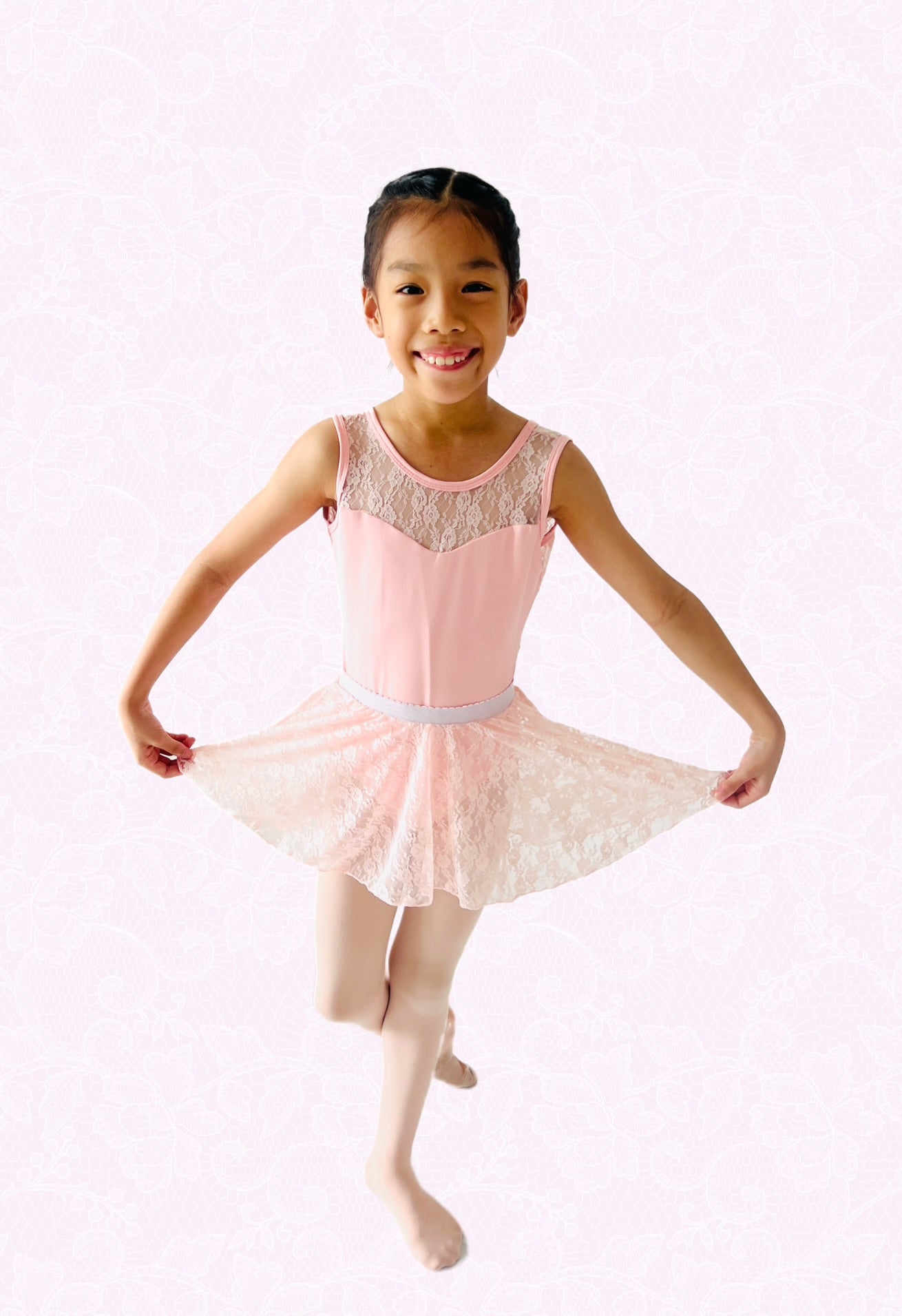 Blossoms Garden Skirt (Sakura Pink)