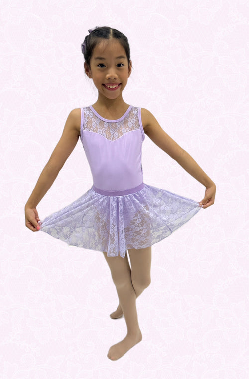Blossoms Garden Leotard (Lilac purple)