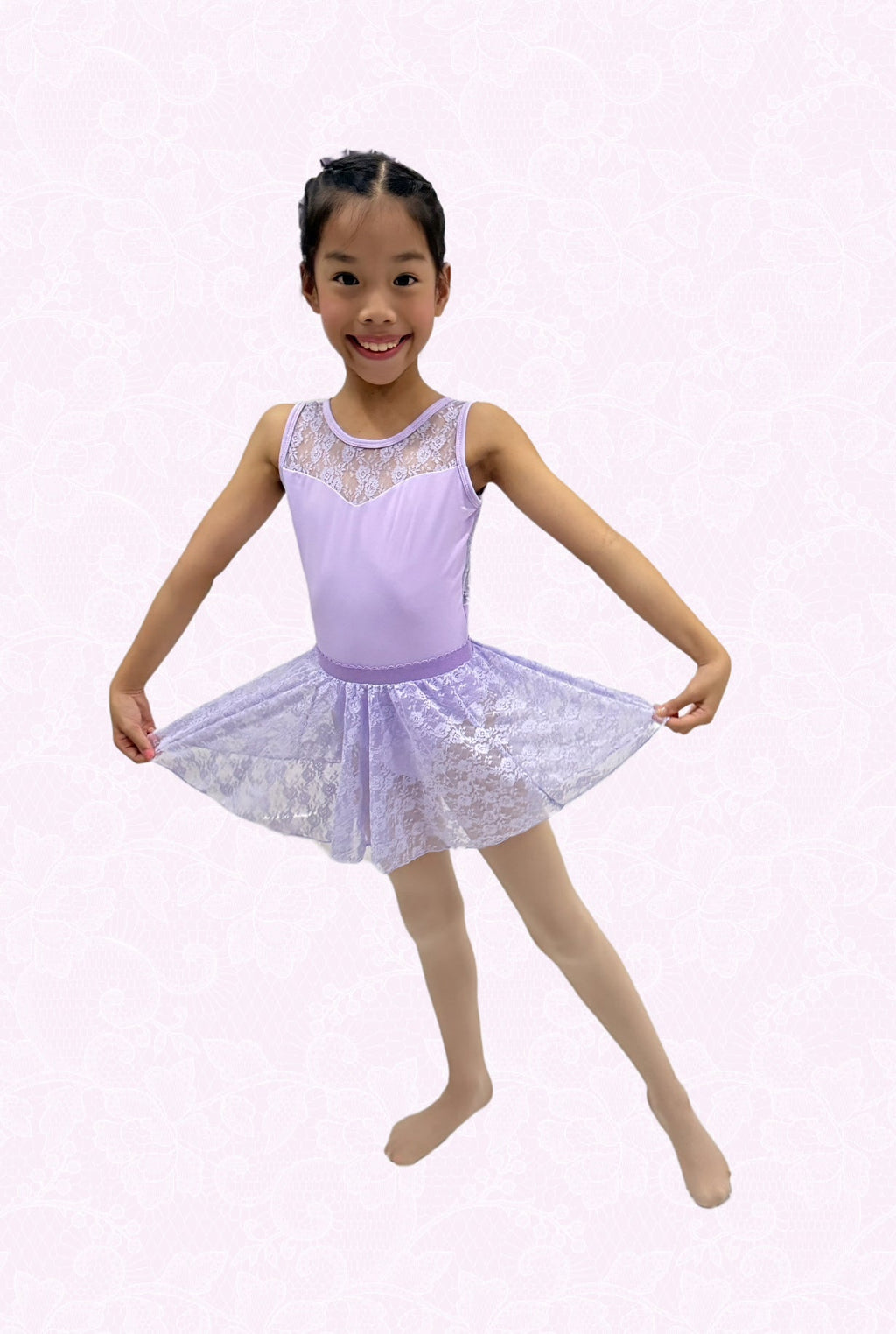 Blossoms Garden Skirt (Lilac purple)