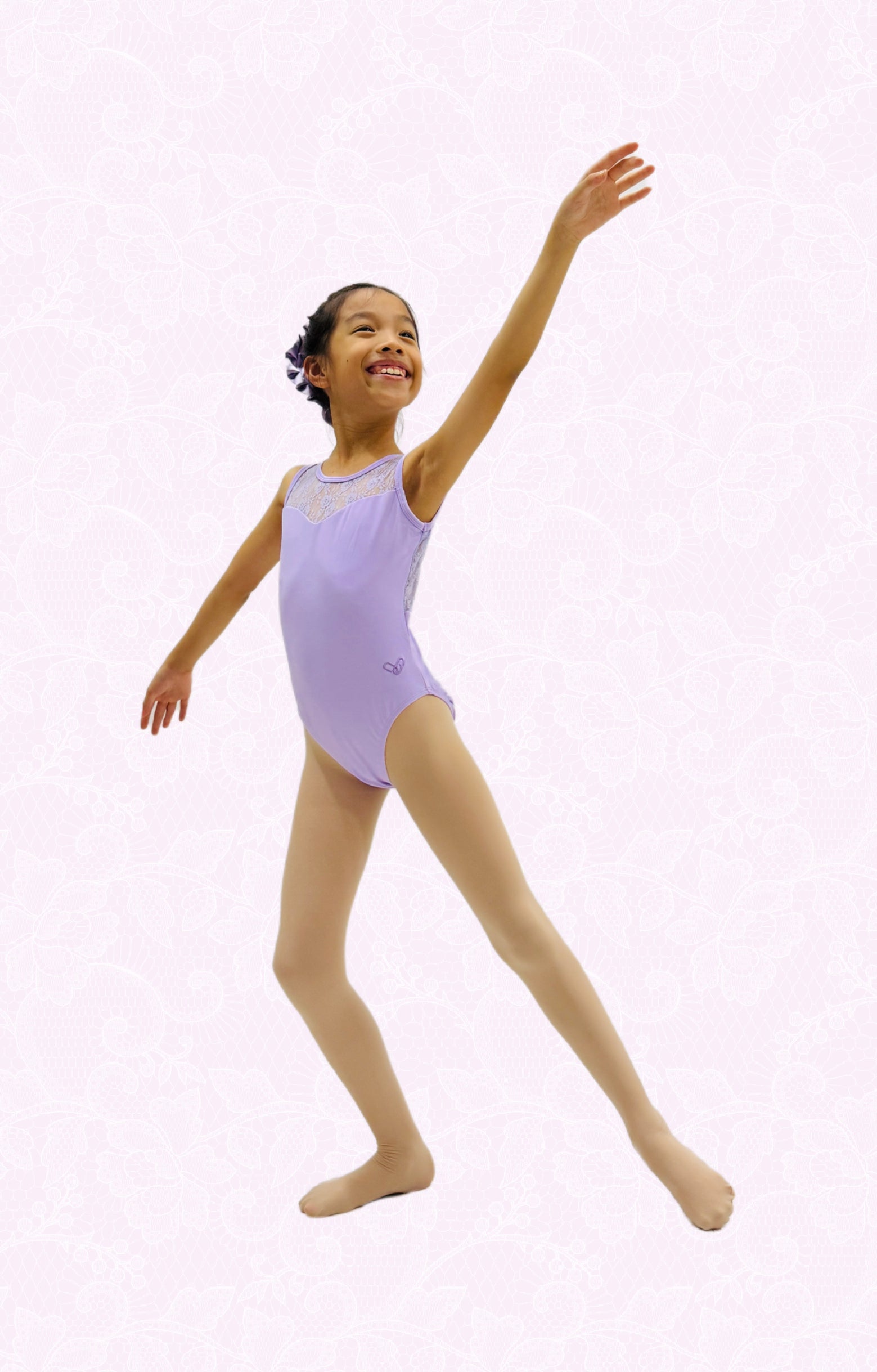 Blossoms Garden Leotard (Lilac purple)