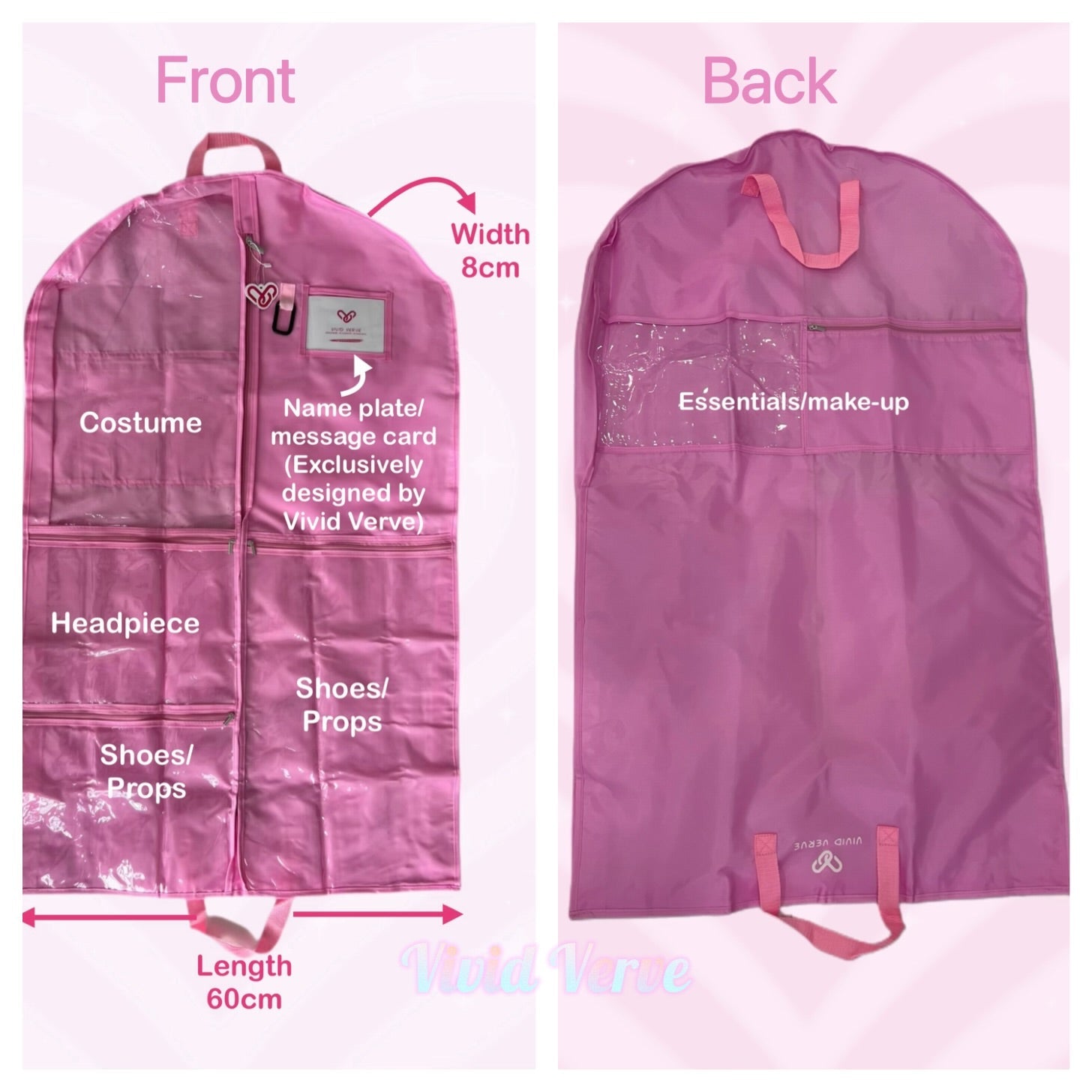 Vivid Costumes Garment Bags (Get it personalised 💝)  Name and Dance Pose